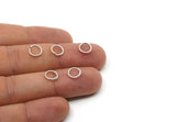 8mm Silver Jump Ring, 50 Antique Silver Plated Brass Jump Rings, Connector Findings (8x1mm) A0369