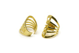 Brass Ring, Raw Brass Adjustable Rings N0012