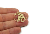 Chinese New Year Charm, Brass/Steel/Copper Year Of The Goat Charms With 1 Loop, Zodiac Charm For Jewelry Making (30x28x0.80mm) SMP3269