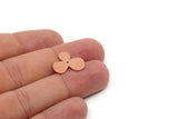 Copper Flower Charm, 6 Raw Copper Flower Charms With 1 Hole, Earring Findings (18x14x0.80mm) SMP2911
