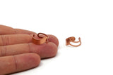Copper Chevron Ring - 4 Raw Copper Chevron Adjustable Ring Settings - 16-17mm / 23 Gauge Mn85