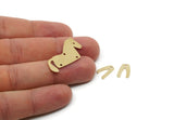 Brass Charm, Raw Brass Dangle Horse Charm With 5 Holes, Connector Parts, Brass Parts Of Dangles, Findings (28x29x0.80mm) SMP3291