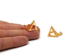 Gold Triangle Ring, Gold Plated Brass Adjustable Triangle Ring N0055