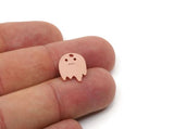 Copper Ghost Charm, Raw Copper Ghost Charms With 1 Loop, Blanks, Findings (15/20/25x0.80mm) SMP2891