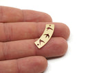 Necklace Part Bars, 10 Raw Brass Bird Pattern Connectors With 2 Holes, Earring Findings (30x10x0.60mm) SMP2785