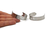 Steel Cuff Bracelet, Stainless Steel Chevron Cuff Bracelets (15x145x0.8mm) BRC195