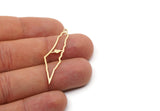 Brass Palestine Charm, 10 Raw Brass Palestine Map Charms With 1 Loop, Findings (41x11x0.80mm) SMP3031