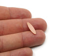 Copper Marquise Blank, 24 Raw Copper Oval Blanks, Stamping Blanks (19x5.5x0.80mm) SMP3127