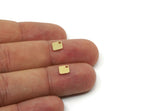 Brass Diamond Charm, Raw Brass Diamond Charms With Hole, Customized Jewelries (8x7x0.60mm) SMP3215