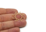 Brass Sun Charm, Raw Brass Sun Charms, Brass Earring Charms, Brass Charms for Jewelry Making (30x28x0.60mm) SMP3225