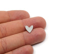 Steel Heart Blank, 50 Stainless Steel Heart Blanks, Stamping Blanks (11.5x10x0.80mm) SMP2953