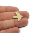 Custom Bird Charms for Jewelry Making, Personalized Brass, Copper, Stainless Steel Animal Pendant, Nature (26x20mm) SMP3133