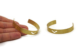 Brass Chevron Cuff - 3 Raw Brass Cuff Bracelet Blank Bangles (10x145x0.80mm) Brc009