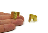 Hammered Open Ring, Raw Brass Hammered Adjustable Rings N0137