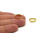Brass Adjustable Ring - 10 Raw Brass Adjustable Rings (15mm) Mn61