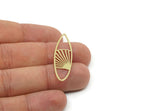 Brass Oval Charm, Raw Brass Sea Shell Charms, Earring Findings, Customized Parts For Jewelry Making (40x12x0.60mm) SMP3238
