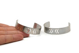 Steel Cuff Bracelet - Stainless Steel Cuff Chevron Bracelets (15x145x0.80mm) Stl012 BRC134