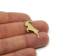 Chinese New Year Charm, Brass/Steel/Copper Year Of The Goat Charms With 1 Loop, Zodiac Charm For Jewelry Making (28x13x0.80mm) SMP3273