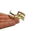 Brass Cuff, Raw Brass Chevron Bracelet Bangle Cuff (19x151x0.80mm) BRC201
