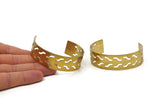 Brass Zigzag Cuff, Raw Brass Zigzag Cuff Bracelet Blank Bangles Without Holes (20x145x1mm) BRC147