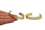 Brass Design Bracelet, Raw Brass Square Cuff Bracelet Bangle (145x10x1mm) V020