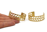 Brass Chevron Cuff, Raw Brass Chevron Cuff Bracelet Blank Bangle (20x145x0.80mm) T102