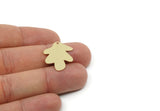 Custom Leaf Charms for Jewelry Making, Personalized Brass, Copper, Stainless Steel Branch Pendant With 1 Hole, Nature (25x20mm) SMP3151