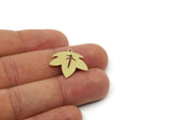 Brass Leaf Charm, Raw Brass Leaf Charm With 1 Loop, Brass Earring Charms, Brass Charms for Jewelry Making (20/25/30x0.60mm) SMP3093