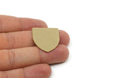 Brass Stamping Blank, Raw Brass Shield Shape Stamping Blanks, Findings (30x25x0.80mm) SMP3289