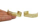 Brass Chevron Cuff, Raw Brass Chevron Cuff Bracelet Blank Bangle (15x145x0.80mm) T107