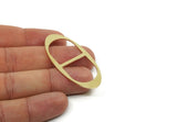 Brass Oval Charm, Raw Brass Oval Charms, Earring Charms, Geometric Findings (52x25x1mm) SMP3198