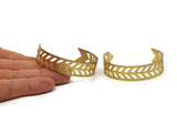 Chevron Cuff Blank, Raw Brass Chevron Cuff Bracelet Blank Bangles (15x145x0.80mm) T104