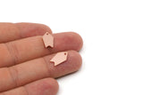 Copper Triangle Charm, 12 Raw Copper Tiny Triangle Charms With 1 Hole, Findings (15x9x0.80mm) SMP2918