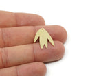 Custom Leaf Charms for Jewelry Making, Personalized Brass, Copper, Stainless Steel Plant Pendant with 1 Hole, Nature (24x18mm) SMP3135