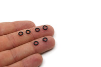 6mm Jump Ring - 50 Oxidized Black Brass Jump Ring Connectors Findings (6x1.2mm) A0367