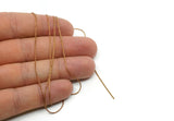 Brass Snake Chain, 5m-10m-20m-50m-90m Raw Brass Snake Chain (0.80mm) Z175