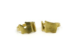 Brass State Ring, 2 Raw Brass Adjustable Washington State Rings N0075