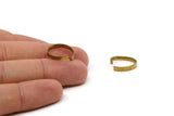 Brass Adjustable Ring, 5 Raw Brass Adjustable Rings (17mm) Mn63
