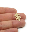 Custom Leaf Charms for Jewelry Making, Personalized Brass, Copper, Stainless Steel Branch Pendant With 1 Loop, Nature (25x13mm) SMP3150