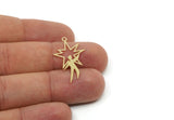 Brass Star Charm, Raw Brass Star Man Charms With 1 Loop, Charm Earrings, Customized Jewelries (30x17x0.60mm) SMP3210