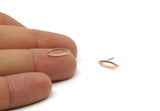 Copper Oval Earring, 8 Raw Copper Oval Stud Earrings (14x4x0.80mm) M02763