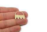Custom Jellyfish Charms for Jewelry Making, Personalized Brass, Copper, Stainless Steel Ocean Pendant (24x24mm) SMP3137