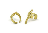 Brass Ring, 2 Raw Brass Adjustable Rings N0038