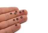 5mm Jump Ring, 100 Oxidized Black Brass Jump Rings (5x1mm) A0323