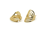 Gold Ring, Gold Plated Brass Adjustable Rings N0006 Q174