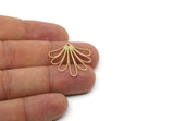 Customized Charm, For Jewelry Making Brass/Steel/Copper Flower Charm With 1 Hole, Personalized Jewelry, Diy Jewelry (25x26mm) SMP3194