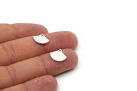 Silver Charm, 12 Antique Silver Plated Brass Charms With 1 Hole (11x13x0.80mm) SMP0096 A3390