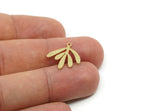 Leaf Charm, Raw Brass/Stainless Steel/Raw Copper Leaf Charms With 1 Loop, Findings (18x17mm) SMP3354
