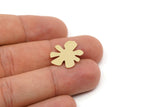 Brass Irregular Blank, 8 Raw Brass Irregular Shaped Blanks, Findings (19x17x0.60mm) SMP2775