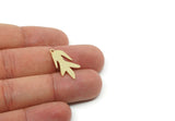 Custom Leaf Charms for Jewelry Making, Personalized Brass, Copper, Stainless Steel Branch Pendant With 1 Loop, Nature (25x13mm) SMP3148